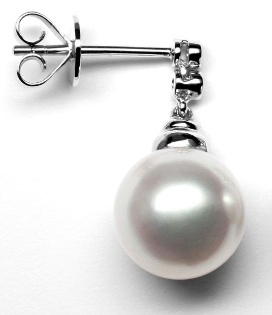 Foto 3 - Südsee Perlen Diamanten-Ohrhänger 18K Weißgold, S1165