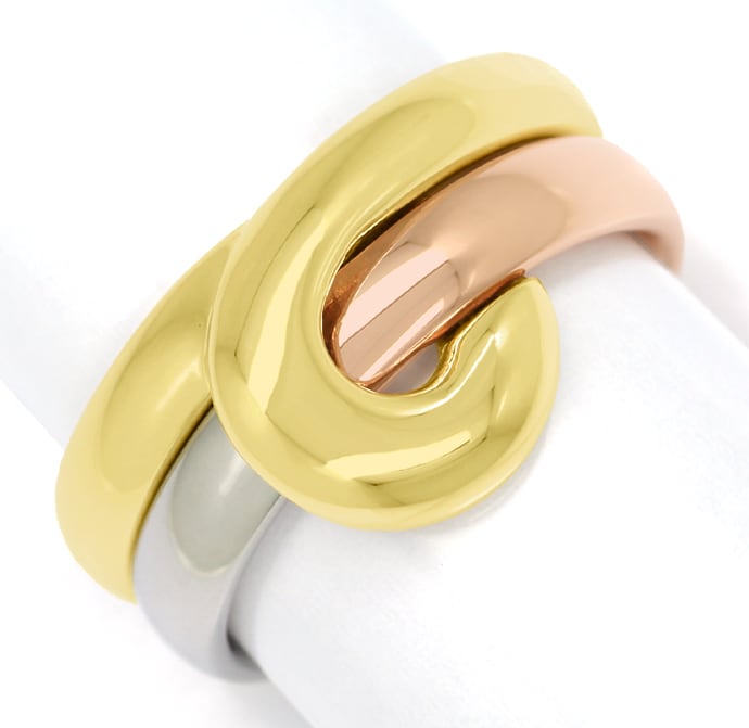Foto 2 - Cantelli Design-Ring Knoten zweiteilig in Tricolor Gold, S1677