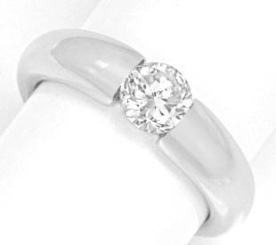 Foto 1 - Diamant-Spann Ring 0,86ct G SI 18K Weißgold, S4058