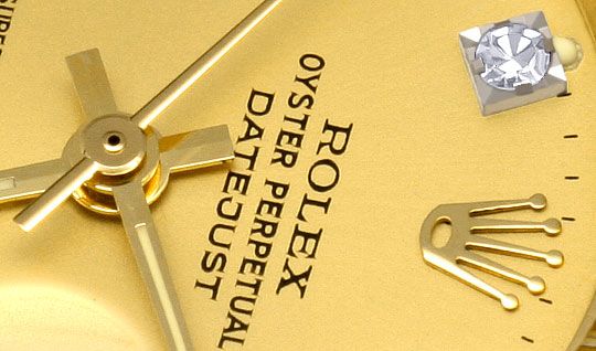 Foto 3 - Rolex Datejust Damen Uhr Gelb Gold-Diamanten Neuzustand, U2032